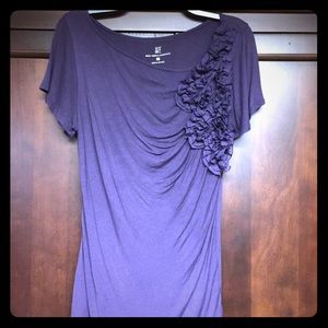 Purple top cute floral detail